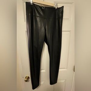 High waisted faux leather leggings. Rachel Zoe Size 10